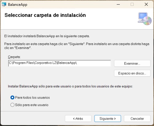 Paso 5 - Selecciona carpeta de instalación