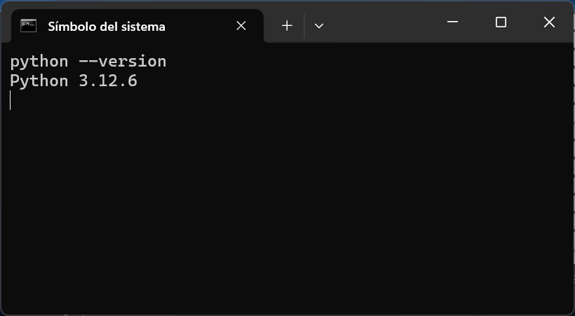 Verificación de instalación de Python